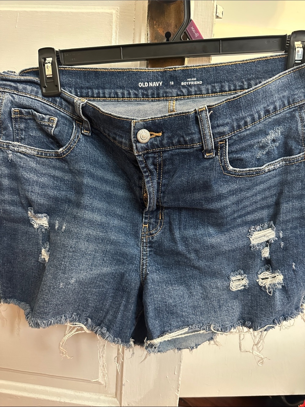 Old Navy Blue Distressed Boyfriend Denim Shorts